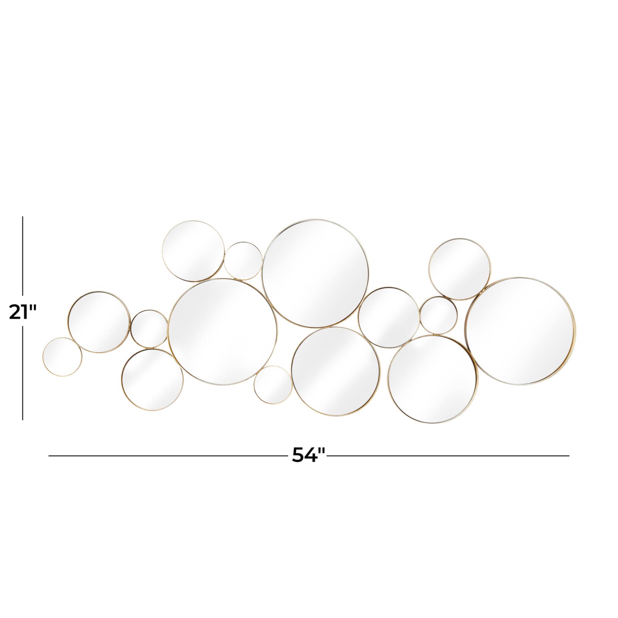 CosmoLiving by Cosmopolitan Gold Metal Modern Wall Mirror, 21" x 54"